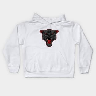 Panther head with strong teeth Kids Hoodie